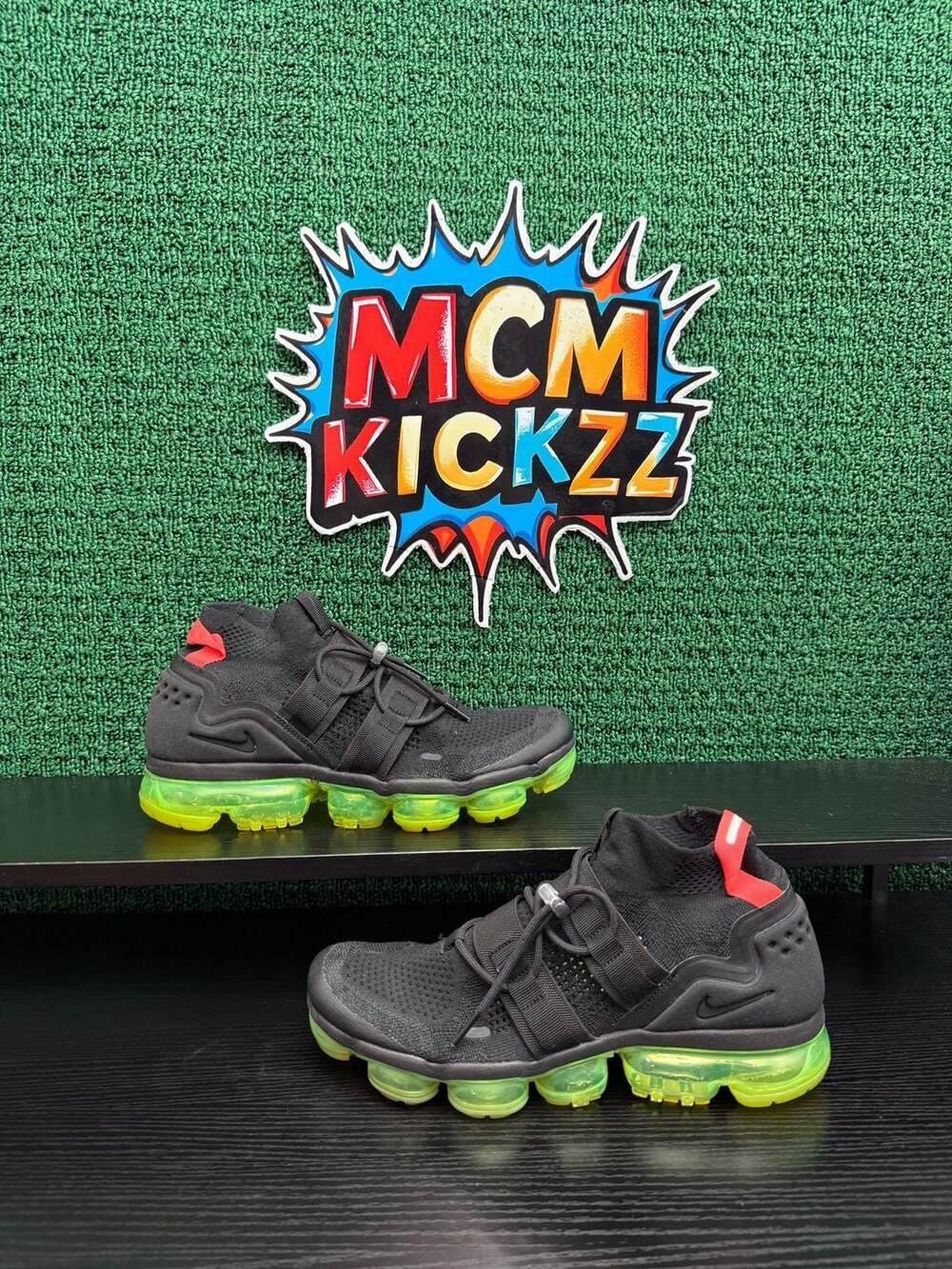Nike Air VaporMax FK Utility Black/Volt Men’s Size 10.5 Pre-Owned